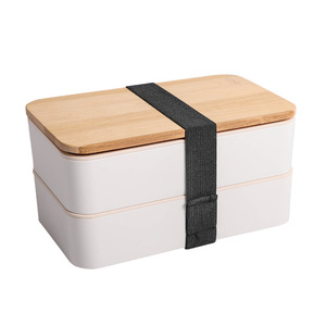 Eco Friendly High Quality Reusable Bpa Free Japanese Kid Bento Lunch Box With Wood Lid
