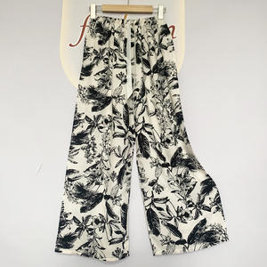 Pantalon de Pyjama d'Été pour <span class=keywords><strong>Femme</strong></span> – Grande Taille, Coupe Ample, Long – Pantalon de Pyjama pour <span class=keywords><strong>Femme</strong></span> <span class=keywords><strong>Enceinte</strong></span> – Léger, Style Large - Product Image 2