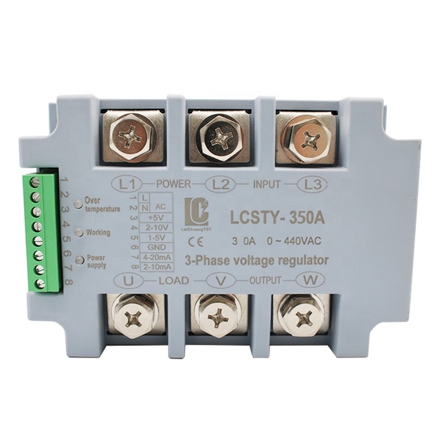 Three-Phase 350A SCR Power Voltage Regulator 4-20mA 2-10V 1-5V Controller 380V Stabilizers