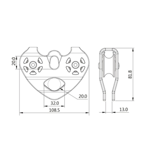 Polea Doble de Aluminio TP-973 de 25kN con Placas Laterales Fijas para Sistemas de Cables de Tirolina y Traverse en Parques de Aventura - Product Image 3