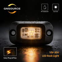 Luces LED GNSOURCE de Alta Calidad, Tricolor (Blanco, Ámbar, Blanco Cálido), 500lm, 9W, 12V, para Barcos, Jeeps, SUV, ATV, Camiones y Accesorios para Autos