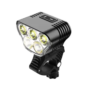 Luce di sicurezza per bicicletta con alimentazione USB lampada frontale a LED impermeabile 5000 lumen 5 modalità di ciclismo luce anteriore per bicicletta per la montagna