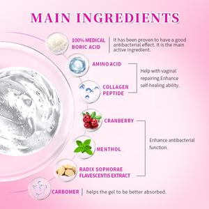 교수. Ding 도매 핫 세일 개인 라벨 항균 젤 친밀한 젤 질 강화 붕산 젤 - Product Image 2