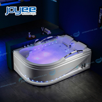JOYEE salle de bain classique 2 personnes acrylique hydropulseur bain à remous massage intérieur baignoire à jets baignoire cascade à bas prix