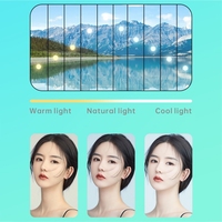 DENGWEI Anneau lumineux LED de 14 pouces avec télécommande et trois supports pour téléphone portable pour la beauté, les diffusions en direct et la photographie