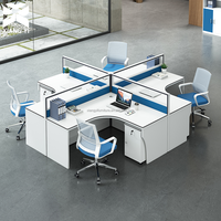 Cloisons de bureau modernes, table de bureau, bureau d'ordinateur, espace de travail, table en bois, poste de travail de bureau, bureau modulaire