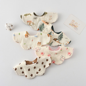 Serviette coréenne double usage en coton pour bébé, absorbante et respirante, motif vague florale 360° HYTO80 - Product Image 6