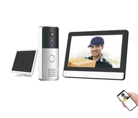 Nouvelle conception, interphone vidéo sans fil WIFI de haute qualité, interphone domestique, sonnette audio avec batterie, charge solaire, déverrouillage de la porte