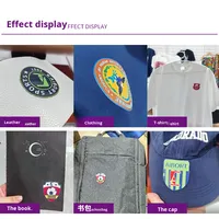 Imprimante d'étiquettes 3D à encre UV de 600mm de large pour vêtements, chapeaux, étiquettes en cuir, nouveau 1 an de garantie