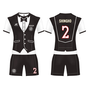 Cheap custom printing t shirt outfit teamwear sport black suit set football shirts soccer wear - Product Image 1