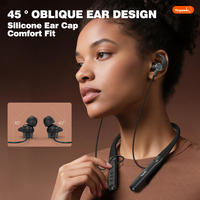 Casque de jeu sans fil tour de cou V6.0 avec suppression du bruit ENC, haut-parleur 10 mm, faible latence, batterie 35H, charge rapide Type-C