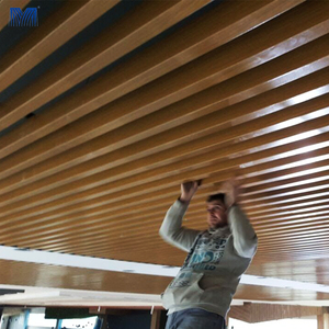 Treo tấm Trần đá đen thiết kế Trung Quốc nhà máy trang trí thiết kế hiện đại dải kim loại vách ngăn Treo Nhôm Trần - Product Image 6