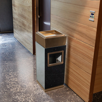 Poubelle d'entrée moderne en acier inoxydable or rose Poubelle d'ascenseur portable Cendrier Seau de rangement Nouvelle arrivée pour les hôtels