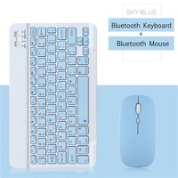 Ensemble clavier et souris sans fil BT silencieux pour tablette portable de 10 pouces, téléphone portable et tablettes informatiques.