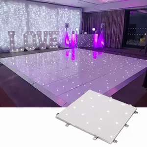 Stratifié portable pliant blanc led acrylique extérieur portable noir starlight scintillant piste de danse