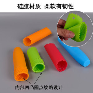<b>Silicone</b> Garlic Peeler Set Blue Green Manual Food Grade Kitchen <b>Tool</b> For Garlic Clove Peeling And Pressing - Product Image 3