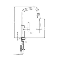 Robinet de cuisine moderne à une poignée Nouveau design Chrome à tirette Grossiste en céramique Robinet à noyau en laiton