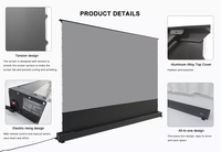 Écran de projection électrique XJK à levage au sol 4K ALR gris cristal pour projecteur laser à ultra courte focale