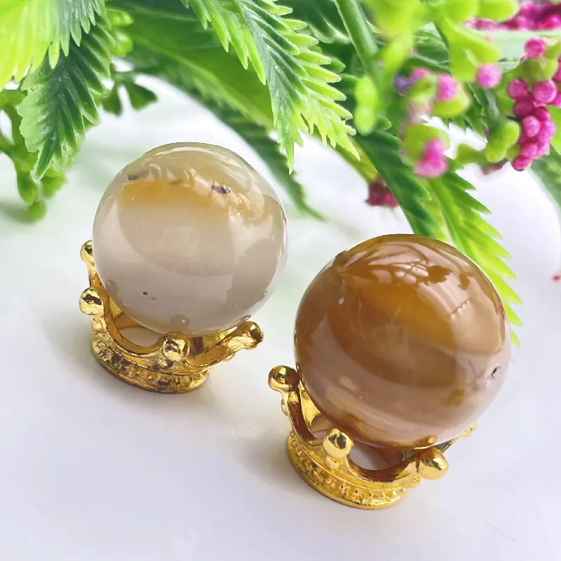 Wholesale Natural Healing Crystal Folk Crafts Mini Agate Geode Crystal Sphere For Decoration