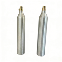 Cilindro de Gas CO2 de Aluminio Recargable, Tanque de Dióxido de Carbono de 0.6L, para Bebidas y Refrescos