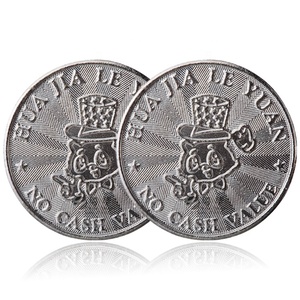 Fichas <span class=keywords><strong>de</strong></span> Juego <span class=keywords><strong>de</strong></span> Aleación <span class=keywords><strong>de</strong></span> Zinc con Logotipo Personalizado en Relieve, Monedas <span class=keywords><strong>de</strong></span> Metal Plateadas sin Valor en Dinero para Centros <span class=keywords><strong>de</strong></span> Entretenimiento - Product Image 1