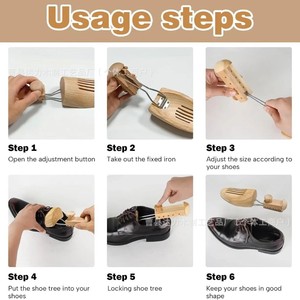 Soportes Ajustables de Madera para Zapatos de 25-30cm, Tamaño Ajustable para Zapatos de Hombre y Mujer, Uso Doméstico - Product Image 4