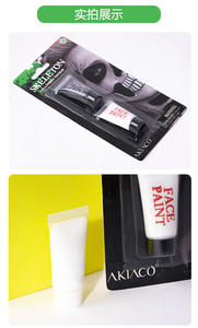 <span class=keywords><strong>Halloween</strong></span> Traje Cosméticos Batom Preto Smoky Eye Maquiagem Sangue Plasma Adesivos Face Pintura Set - Product Image 6