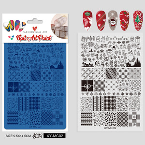 2025 série de <span class=keywords><strong>noël</strong></span> en acier inoxydable Nail Art estampage plaque renne et arbre impression Gel <span class=keywords><strong>modèle</strong></span> de transfert - Product Image 3