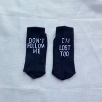 Chaussettes unisexes avec lettres imprimées pour cadeau de noël ou d'anniversaire, nouveauté DT-504