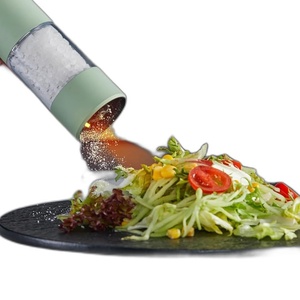 Moulin à poivre électrique portable, ensemble de moulins à sel et à poivre de qualité alimentaire, rechargeable par USB, broyage automatique, sel rose - Product Image 2