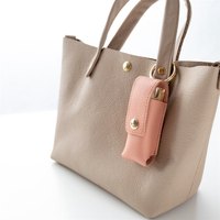 Étui de protection pour rouge à lèvres et baume à lèvres en PU imperméable, style mode féminin, mini portable, avec porte-clés et breloque de sac, pendentif décoratif
