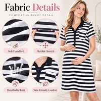 Robe de maternité printemps, vêtements de bureau, robe d'allaitement droite en coton, vêtements de lactation pour femmes enceintes, vente en gros
