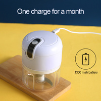 Hachoir à légumes électrique, mini hachoir à ail, robot culinaire 250 ml, rechargeable par USB, hachoir portable pour la cuisine, CE RoHS