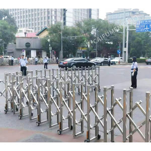 Tren İstasyonu, Metro ve Havaalanı için Özel Tasarım Hareketli Yol Bariyeri Trafik Kapısı Paslanmaz Çelik Geçici Bariyerler - Product Image 5