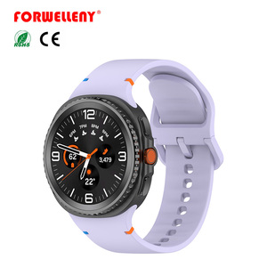 Forwelleny Luxe Smartwatch Nouvelle Mode Fil À Coudre <span class=keywords><strong>Bracelet</strong></span> En Silicone <span class=keywords><strong>Bracelet</strong></span> pour Samsung Galaxy 8/8 Classique 40mm 44mm Correa - Product Image 1