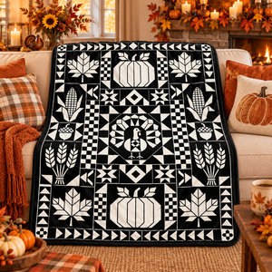 Thanksgiving DIY Coloring Throw <b>Blanket</b> Plush Rectangular Autumn Pattern Kids Art Home Decor Hand Washable Classic Style - Product Image 4