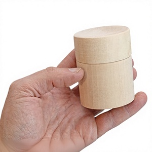 Handcrafted Wooden <b>Spice</b> <b>Jar</b> With Lid Round Airtight Food Container For Kitchen Minimalist Design - Product Image 6