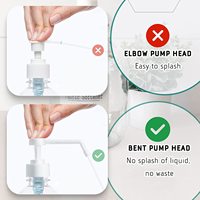 Bouteille distributrice de pompe en verre d'un demi-Gallon, grand pichet de 64 onces avec pompe pour le linge, détergent, savon, adoucisseur de tissu, jus de sirop