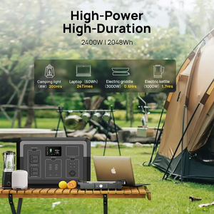 สถานีพลังงานสำรองแบบพกพา RHT 300W 500W 1500W 2400W ความจุสูง เครื่องกำเนิดไฟฟ้าพลังงานแสงอาทิตย์แบบเคลื่อนที่ สำหรับตั้งแคมป์และกิจกรรมกลางแจ้ง - Product Image 2