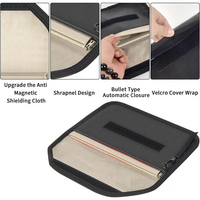 Sac de voyage en silicone de haute qualité, ignifuge, étanche, 3 compartiments, grande capacité, portable, antivol pour l'argent