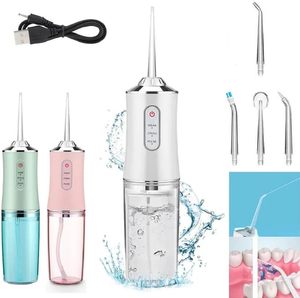Embouts de <span class=keywords><strong>jet</strong></span> d'eau sans fil 4-en-1 rechargeables par USB 300ml <span class=keywords><strong>pour</strong></span> irrigateur Oral Dispositif de nettoyage des <span class=keywords><strong>dents</strong></span> portable <span class=keywords><strong>pour</strong></span> ménage Us - Product Image 1