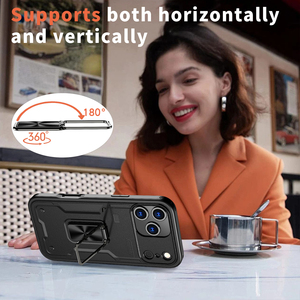 2025 porte-anneau d'armure robuste béquille housse de téléphone pour <span class=keywords><strong>iPhone</strong></span> 17 Pro Max étuis antichoc - Product Image 4