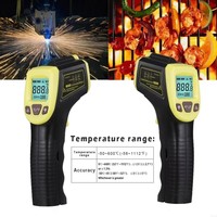 E74E termometer inframerah tanpa kontak, pengukur suhu pistol titik IR GM320 praktis GM320S -50 ~ 600 ℃ / -58 ~ 1112 ℉