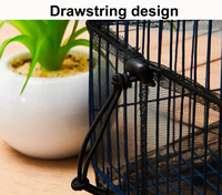 Cage à oiseaux respirante extensible jupe en maille filet de protection des graines attrape-graines pour cage à oiseaux pour cage carrée ronde