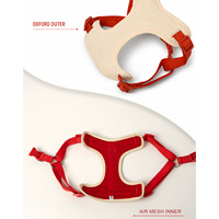 Harnais pour chien réglable personnalisé, en polyester Oxford et maille respirante, avec laisse mains libres, fabricant OEM