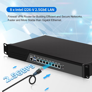 Cwwk เซิร์ฟเวอร์ไฟร์วอลล์ <span class=keywords><strong>C236</strong></span> 1U 19นิ้วแร็กเมาท์พีซี pfsense i3แกน LGA1151 i5 i7 8 x i226V 2.5GbE LAN 2 x DDR4เครื่องใช้ไฟฟ้าเครือข่าย - Product Image 6