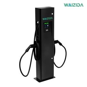Typ2 Doppelstecker-Ladestation für Elektroautos, Bodenmontierte Outdoor-Ladestation, Langlebiges AC EV-Ladegerät 22kW - Product Image 2