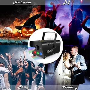 Machine à brouillard portable 500W RGBW LED lumières télécommande <span class=keywords><strong>Mini</strong></span> scène Machine à fumée Halloween fêtes de mariage Festivals - Product Image 5
