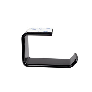 Soporte de pared para auriculares de acrílico, negro, 100mm, 45mm, 60mm, forma de U, para almacenamiento de juegos detrás de puertas en paredes - Product Image 1