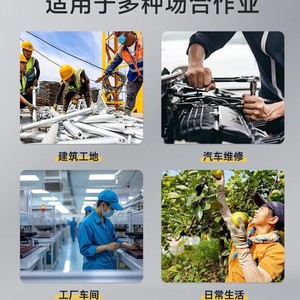 Guantes de seguridad de algodón, gruesos, antideslizantes y transpirables para trabajos de soldadura y construcción - Product Image 4